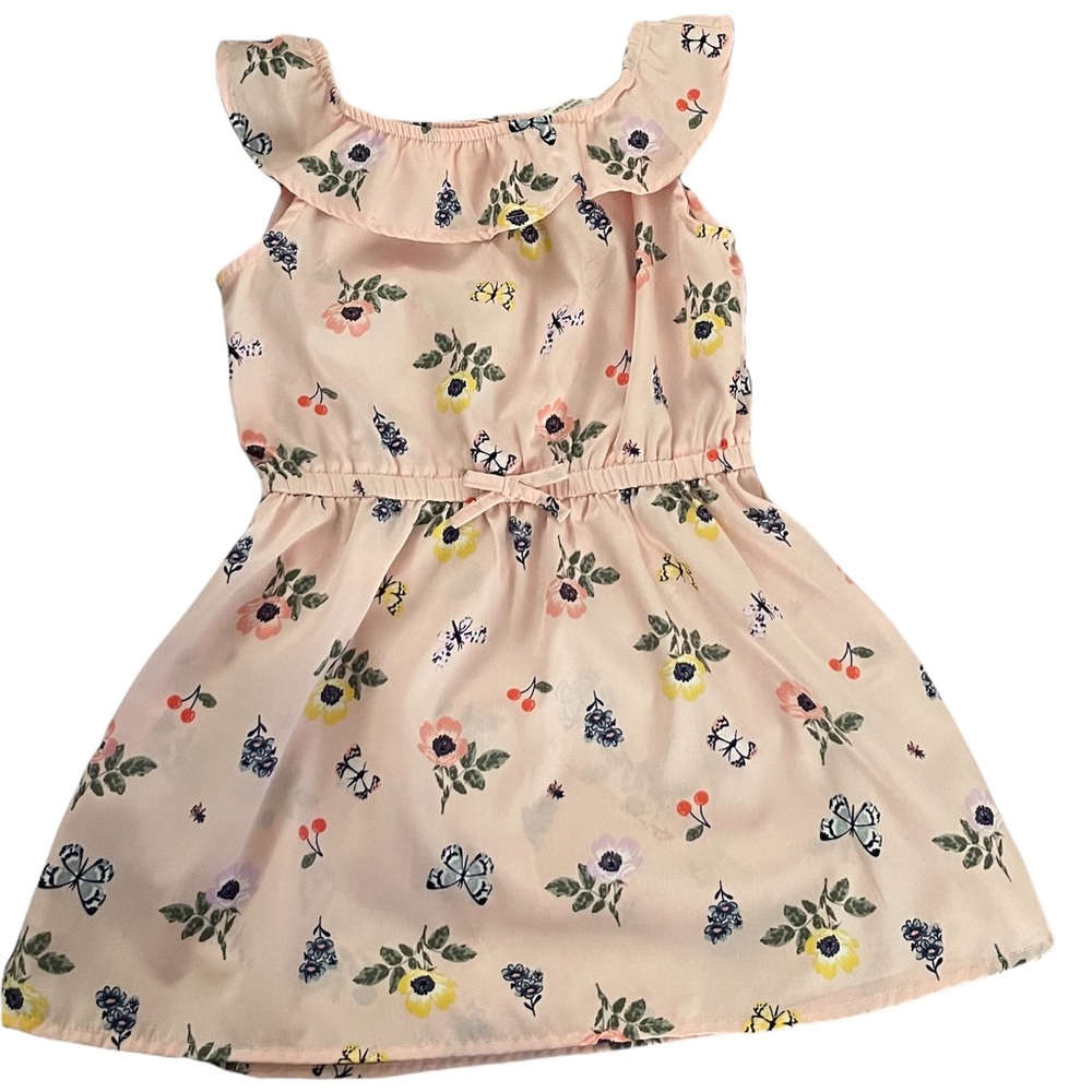 H&M Toddlers dress size 1.5- 2Y. pink with flower and butterflies
